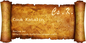 Csuk Katalin névjegykártya