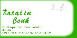 katalin csuk business card